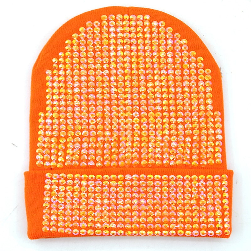 Autumn And Winter Punk Drill Warm And Versatile Acrylic Knitted Drill Cap For Men And Women
