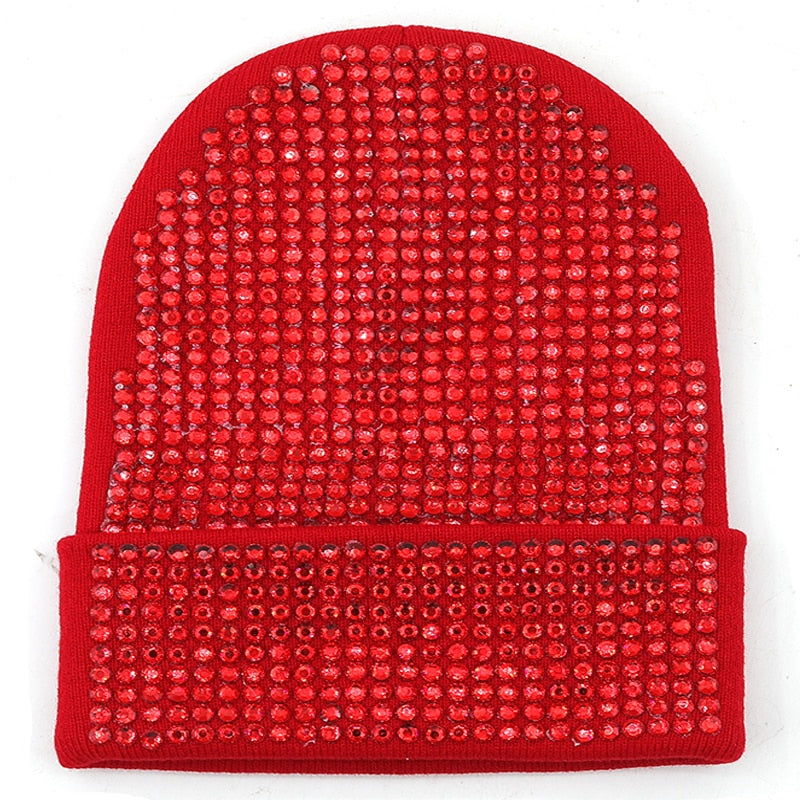 Autumn And Winter Punk Drill Warm And Versatile Acrylic Knitted Drill Cap For Men And Women