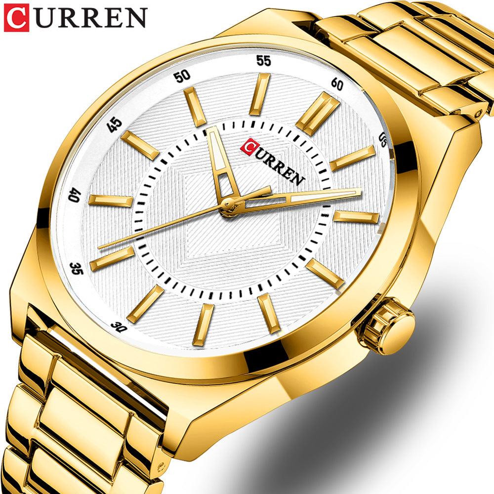 Men's Watch Quartz Watch Steel Band Watch Fashion Business Men's Watch