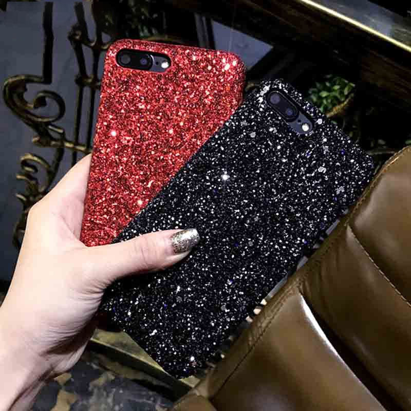 Sequins Hard Coque for iPhone X 8 7 6 XS MAX Color Back Cover