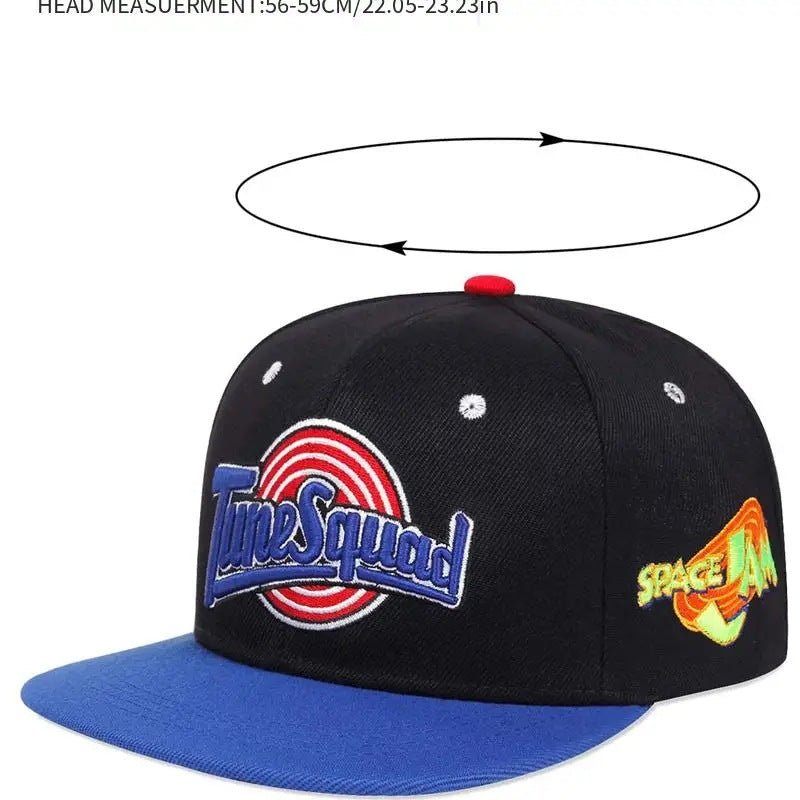 Hip hop flat brimmed hat rabbit embroidery street dance baseball cap sports basketball sun hat