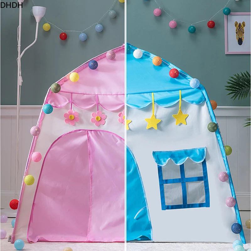 Children's Tent Indoor Outdoor Games Garden Tipi Princess Castle Folding Cubby Toys Tents Enfant Room House Teepee Playhouse
