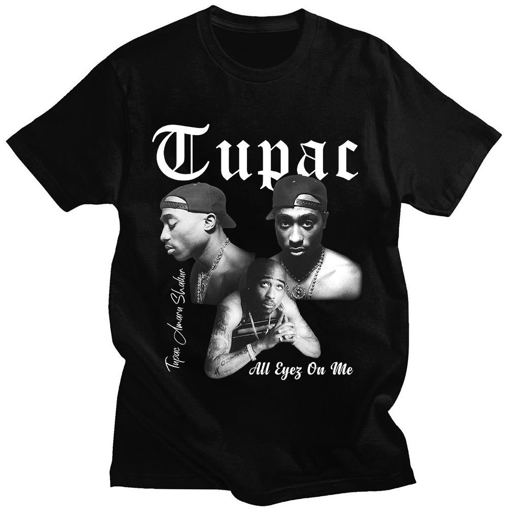Rapper Tupac 2pac Graphic T Shirt Fashion Milk Silk T-shirt