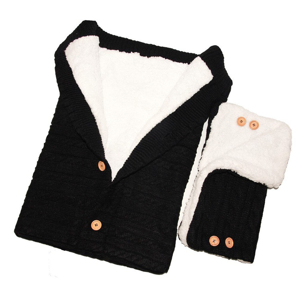 Infant Baby Swaddle Sleeping Bag Cute Soft Sleep Sack Stroller Wrap+Stroller Gloves