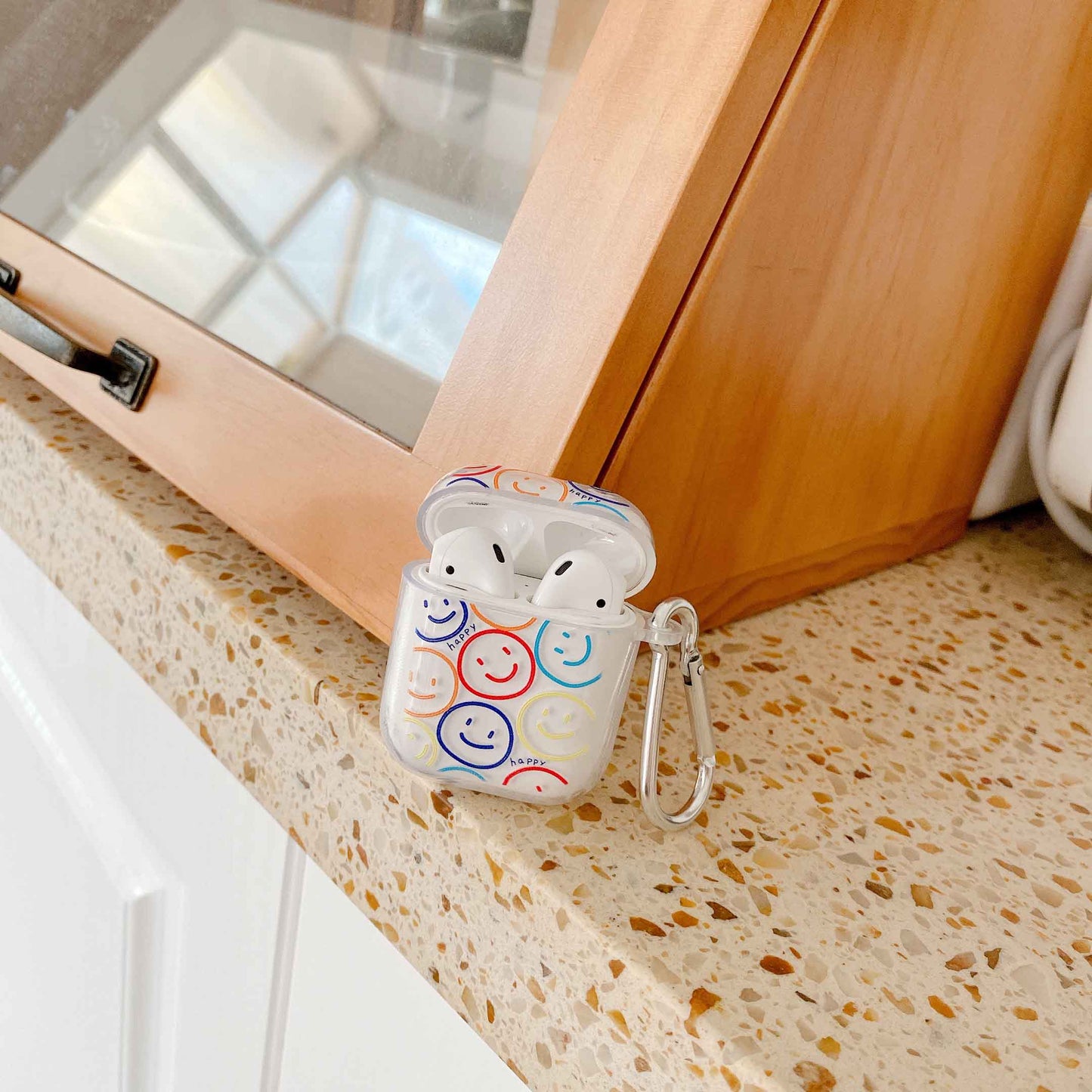 Smiley soft clear silicone Earphone shell For Apple Airpod 2/1 Cover For Airpod pro 3 Earphone case for airpods capa fundas