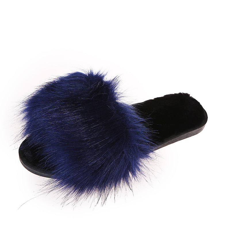 The New Plush Slippers Can Be Worn Outside The Home Plus Size Women's Slippers