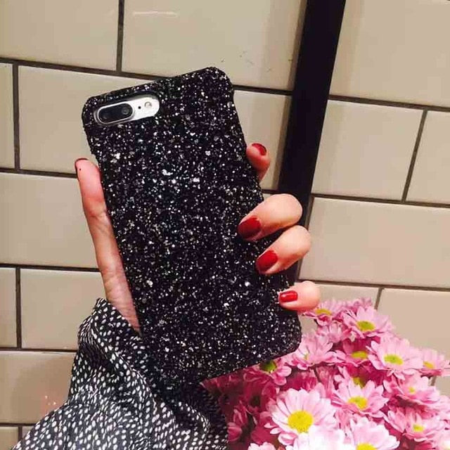 Sequins Hard Coque for iPhone X 8 7 6 XS MAX Color Back Cover