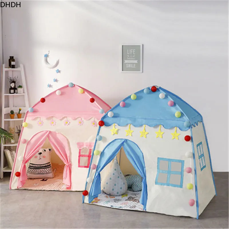 Children's Tent Indoor Outdoor Games Garden Tipi Princess Castle Folding Cubby Toys Tents Enfant Room House Teepee Playhouse