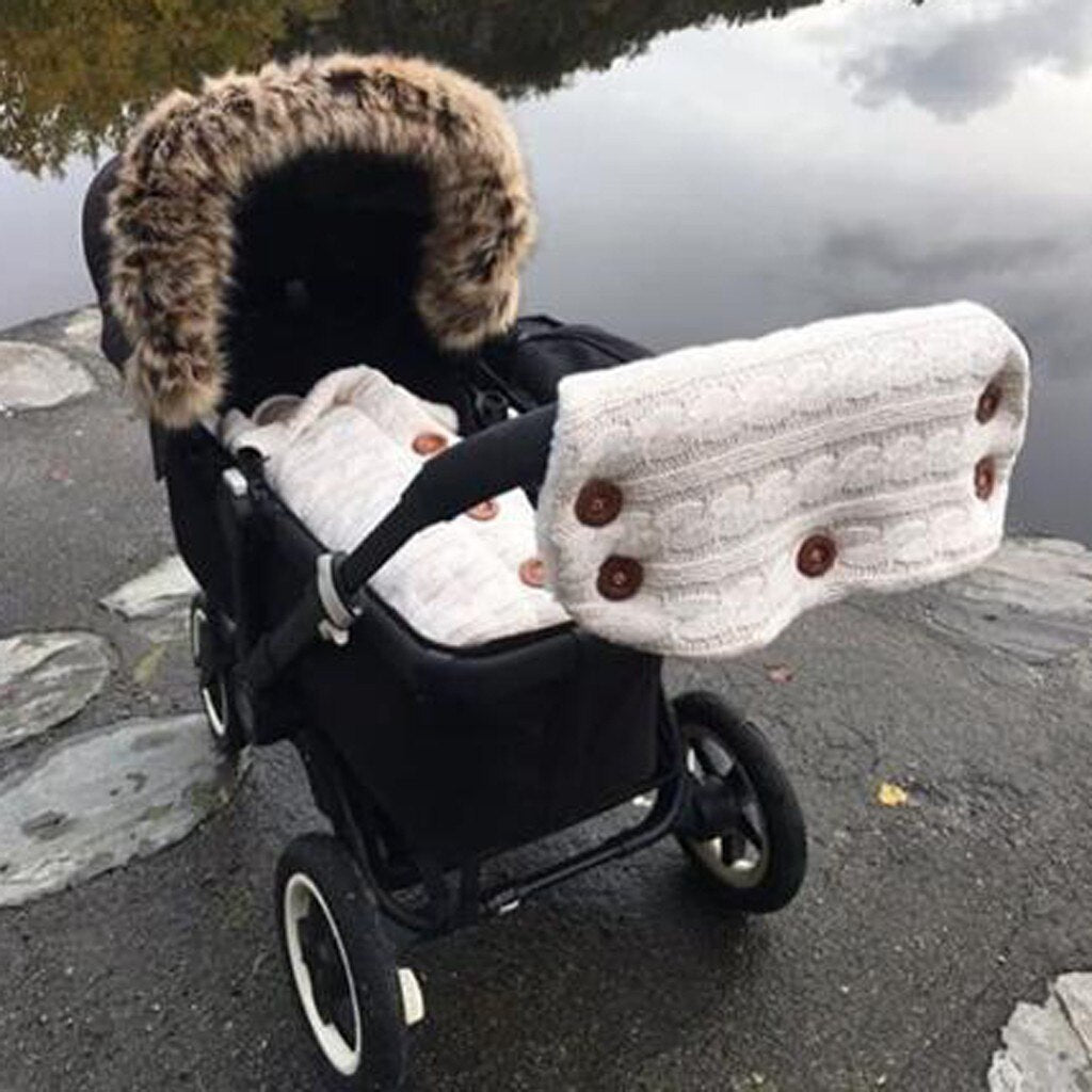 Infant Baby Swaddle Sleeping Bag Cute Soft Sleep Sack Stroller Wrap+Stroller Gloves