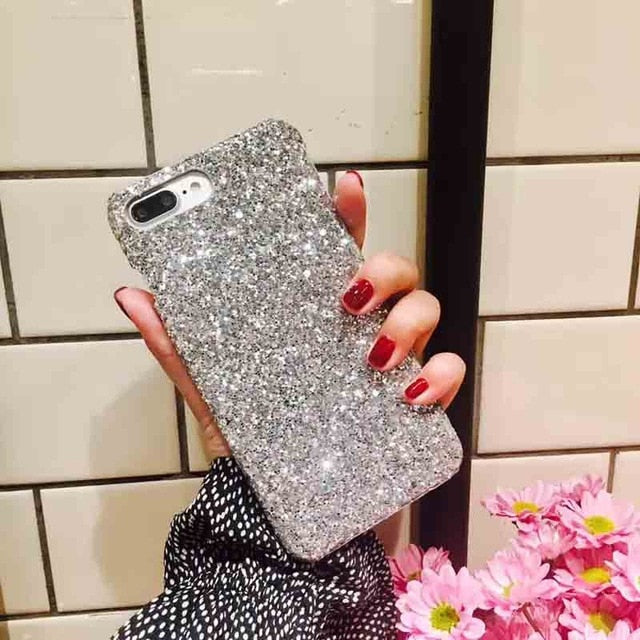 Sequins Hard Coque for iPhone X 8 7 6 XS MAX Color Back Cover