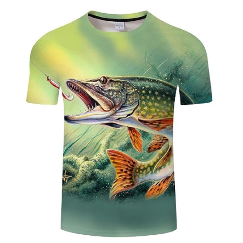 New men leisure 3d printing t shirt, funny fish printed men and women tshirt Hip hop T-shirt Harajuku Asian