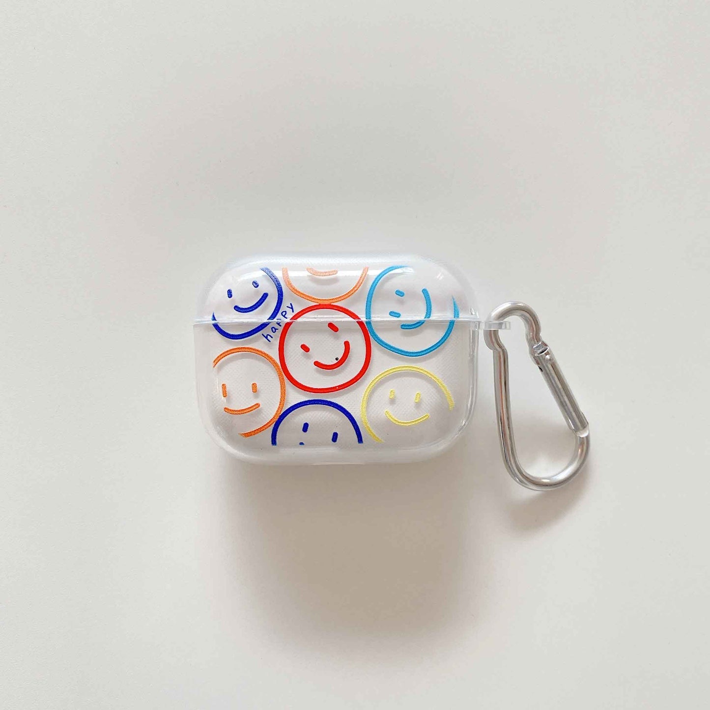 Smiley soft clear silicone Earphone shell For Apple Airpod 2/1 Cover For Airpod pro 3 Earphone case for airpods capa fundas