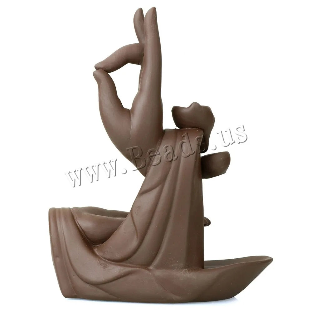 Traditional Buddha Hand Incense Burner Flower Lotus Smoke Waterfall Backflow Incense Burner Elegant Lotus Incense Holder Crafts