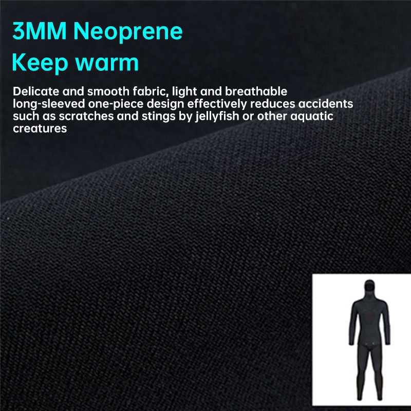 New 3mm Camo Spearfishing Wetsuit - Men's Long Sleeve Diving Suit. Fission Neoprene, Keeps Warm. Includes Top & Pants
