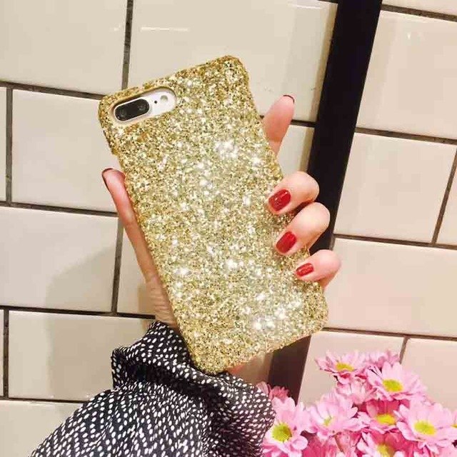 Sequins Hard Coque for iPhone X 8 7 6 XS MAX Color Back Cover
