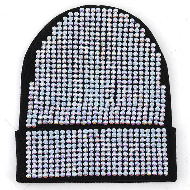Autumn And Winter Punk Drill Warm And Versatile Acrylic Knitted Drill Cap For Men And Women