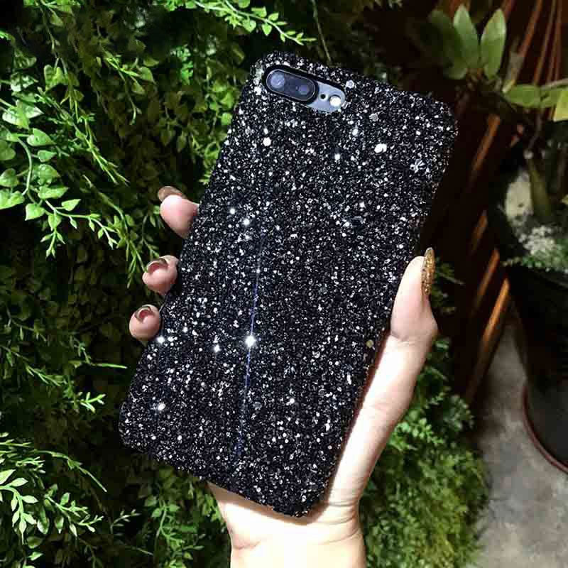 Sequins Hard Coque for iPhone X 8 7 6 XS MAX Color Back Cover
