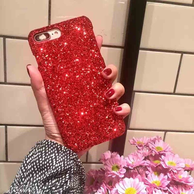 Sequins Hard Coque for iPhone X 8 7 6 XS MAX Color Back Cover