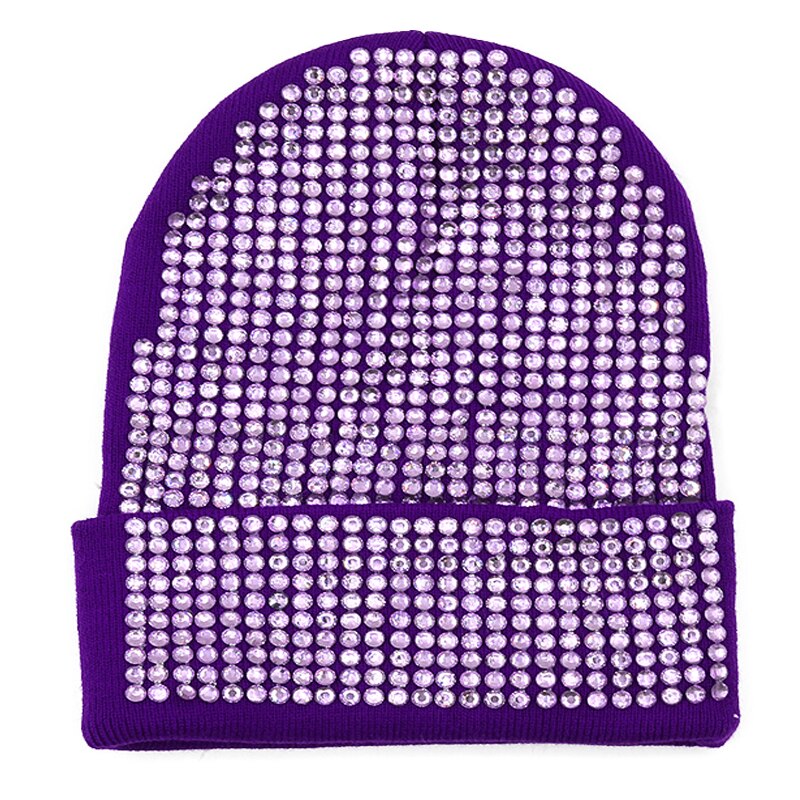 Autumn And Winter Punk Drill Warm And Versatile Acrylic Knitted Drill Cap For Men And Women