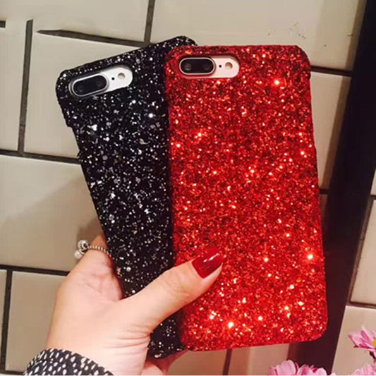 Sequins Hard Coque for iPhone X 8 7 6 XS MAX Color Back Cover