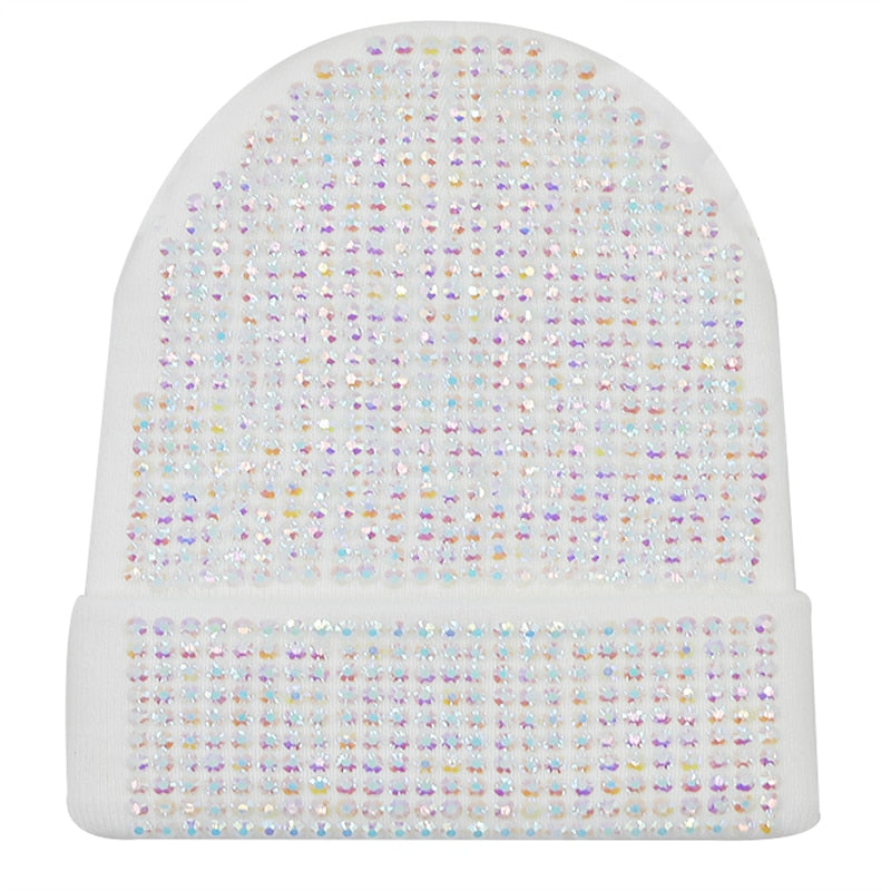 Autumn And Winter Punk Drill Warm And Versatile Acrylic Knitted Drill Cap For Men And Women