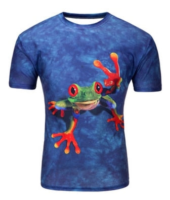 Print Short sleeved Tees Men Black And White Vertigo Hypnotic colorful Printing 3D T shirt
