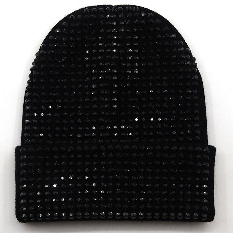 Autumn And Winter Punk Drill Warm And Versatile Acrylic Knitted Drill Cap For Men And Women