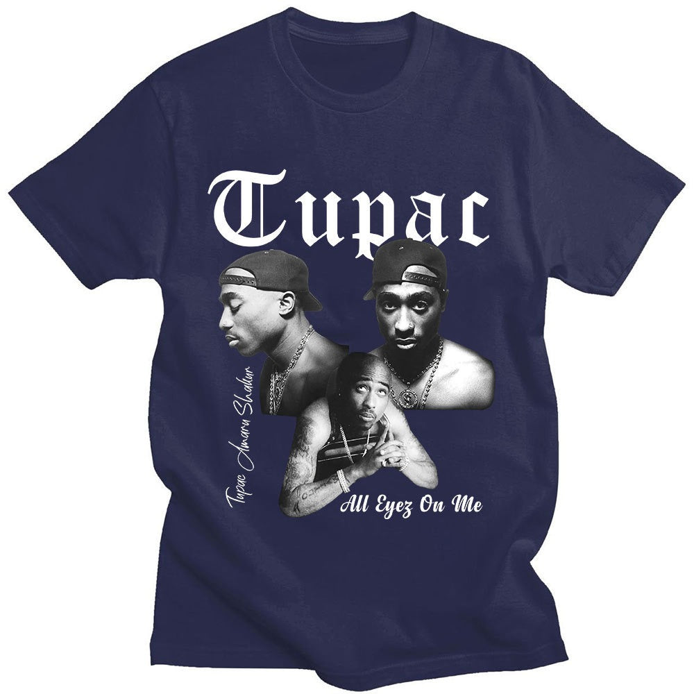 Rapper Tupac 2pac Graphic T Shirt Fashion Milk Silk T-shirt