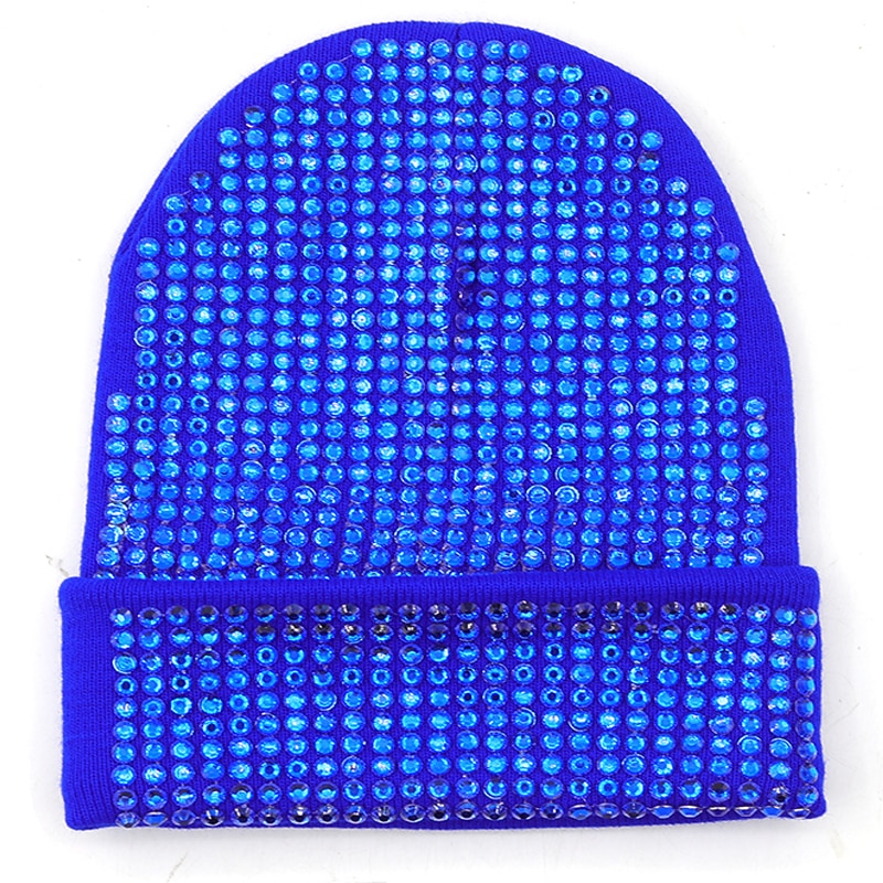 Autumn And Winter Punk Drill Warm And Versatile Acrylic Knitted Drill Cap For Men And Women