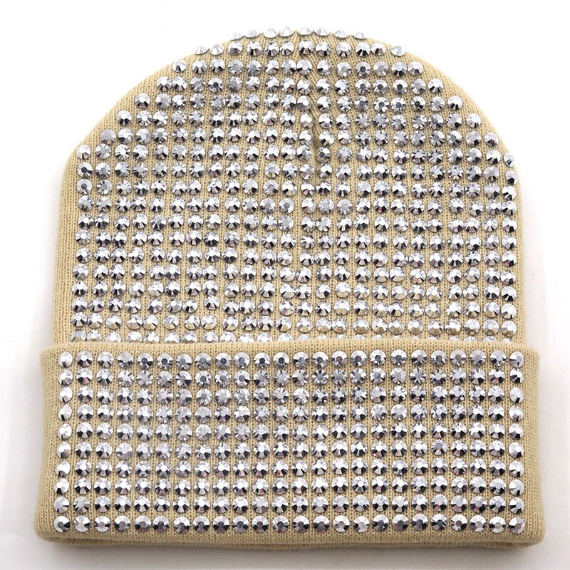 Autumn And Winter Punk Drill Warm And Versatile Acrylic Knitted Drill Cap For Men And Women