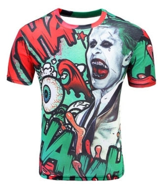 Print Short sleeved Tees Men Black And White Vertigo Hypnotic colorful Printing 3D T shirt