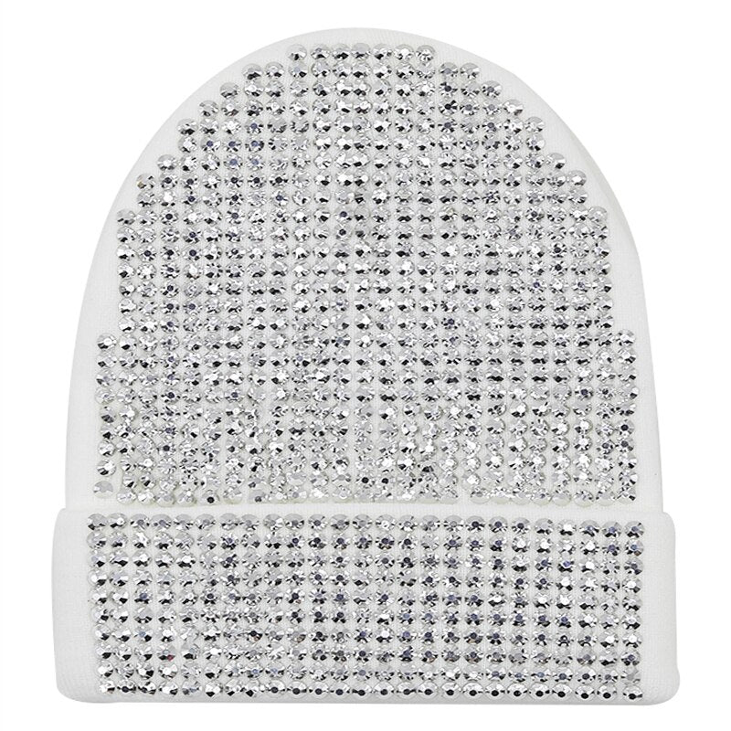 Autumn And Winter Punk Drill Warm And Versatile Acrylic Knitted Drill Cap For Men And Women