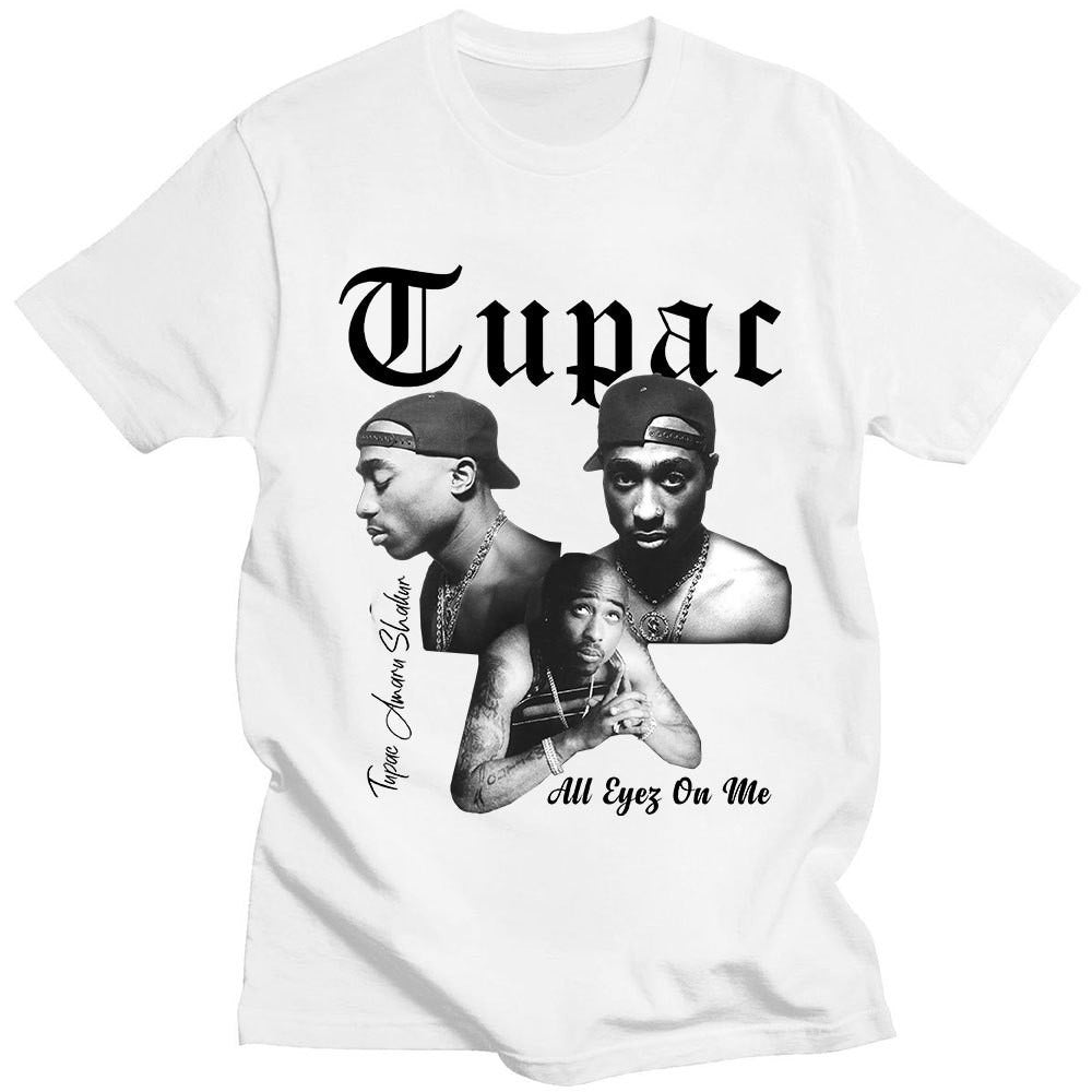 Rapper Tupac 2pac Graphic T Shirt Fashion Milk Silk T-shirt