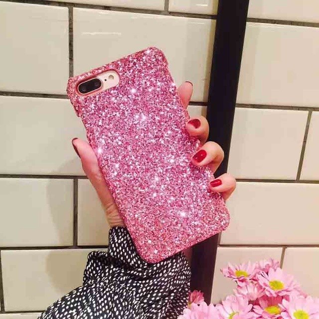 Sequins Hard Coque for iPhone X 8 7 6 XS MAX Color Back Cover