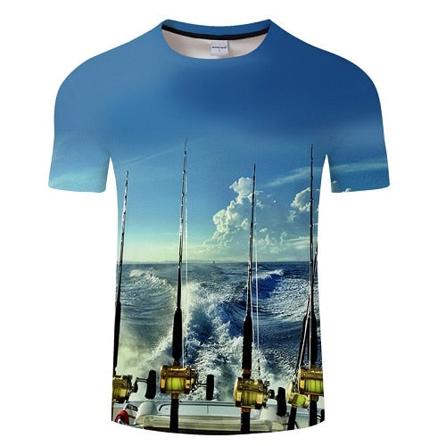 New men leisure 3d printing t shirt, funny fish printed men and women tshirt Hip hop T-shirt Harajuku Asian